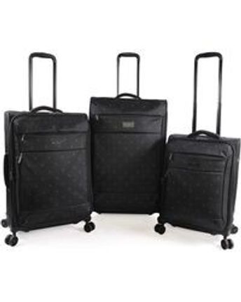 Women's Black Original 3pc Expandable Suitcase Set With Spinner Wheels