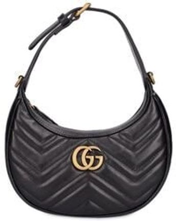 Women's Black Mini Gg Marmont Leather Bag