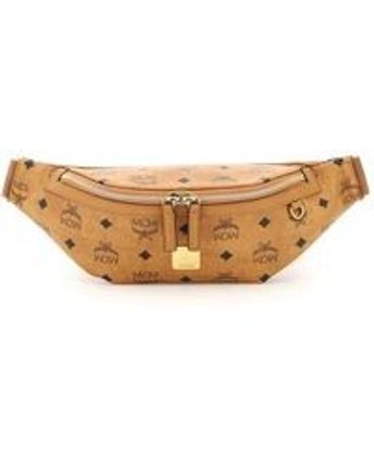 Women's Brown Fusten Visetos Small Belt Bag