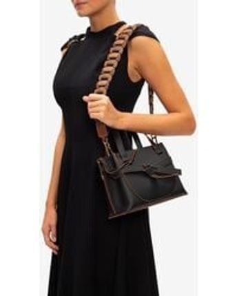 Women's Brown Woven Bag Strap