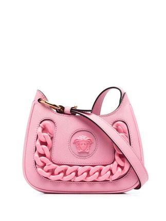 La Medusa Chain Small Leather Cross Body Bag In Pink