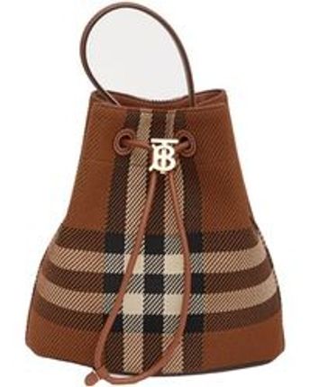 Women's Brown Tb Bucket Bag