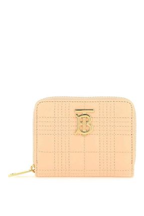 Quilted Leather Lola Mini Wallet In Pink