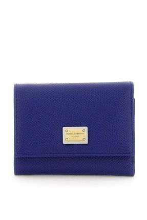 French Flap Wallet In Blue