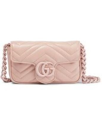 Women's Pink GG Marmont Leather Belt Bag