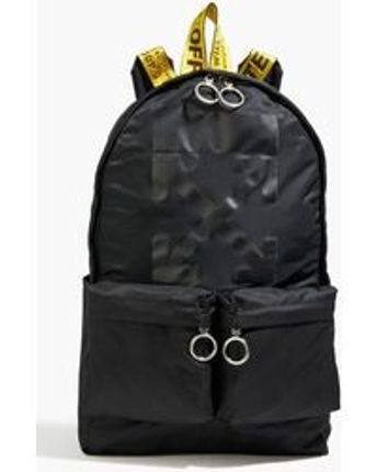 Men's Black Logo Jacquard-trimmed Printed Shell Backpack