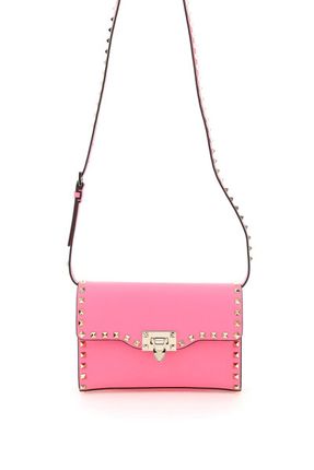 Small Rockstud Crossbody Bag In Pink