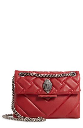 Mini Kensington Quilted Leather Crossbody Bag In Red