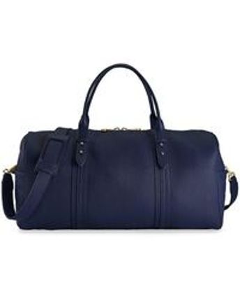 Women's Blue Henley Leather Duffel Bag