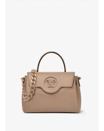 Women's Natural Medium La Medusa Leather Top Handle Bag