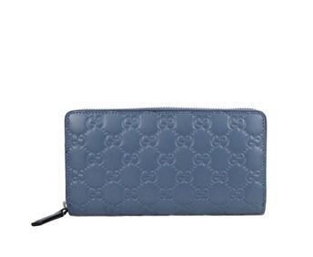 Women's Periwinkle Blue Leather Zip Around Wallet 307987 4710