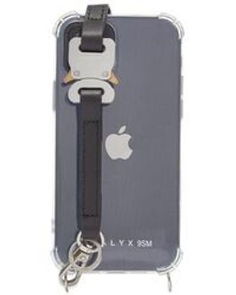 Men's Black Leather Bracelet & Buckle Iphone 12 Case