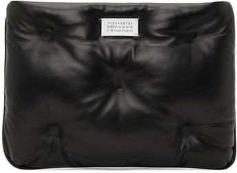 Medium Glam Slam Leather Shoulder Bag In Black