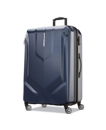 Opto Pc Dlx Large Expandable Spinner Suitcase In Classic Navy