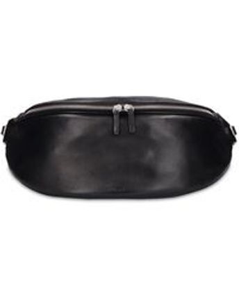 Men's Black Moon Leather Belt Bag