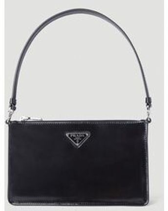 Women's Black Brushed Leather Mini Shoulder Bag