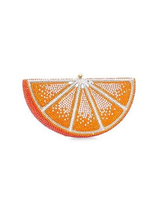 Slice Orange Crystal Clutch
