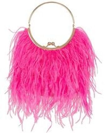 Women's Pink Penny Feathered Frame Bag