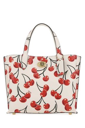 Cherry Print Willow Tote Bag