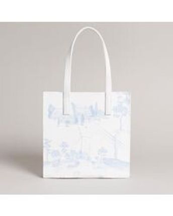 Women's White Kimcon New Romantic Printed Faux Leather Bag