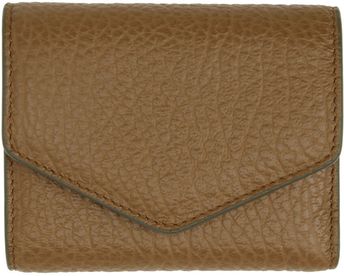 Brown Leather Envelope Trifold Wallet