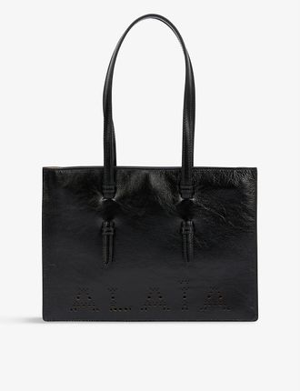 Mina small leather tote bag
