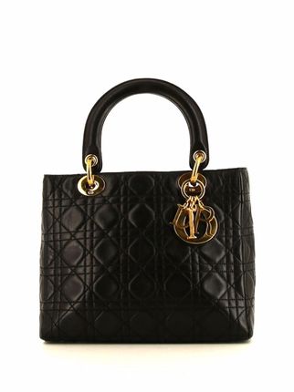 2010 pre-owned Lady Dior Cannage tote bag