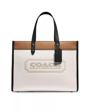 Field Small Color Blocked Leather Tote