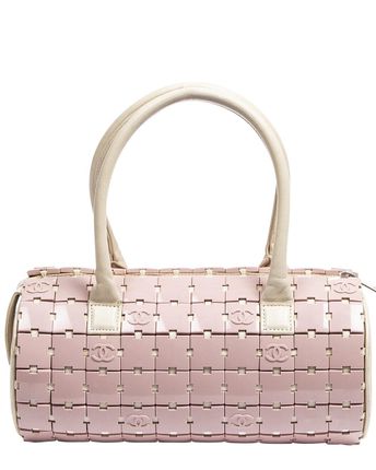 Pre-Owned Limited Edition Pink Lucite & Leather Puzzle Top Bag (Authentic Pre-
Owned)