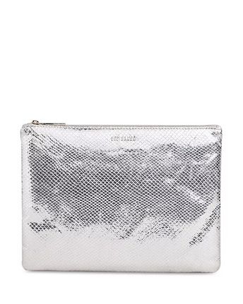 Snaksi Large Embossed Leather Clutch