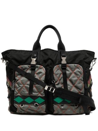 pre-owned patchwork travel bag