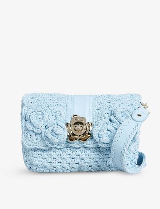 Maglila appliqué detail crochet handbag