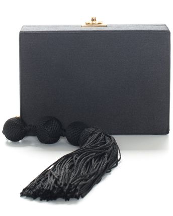 Black Satin Minaudiere (Authentic Pre-Owned)