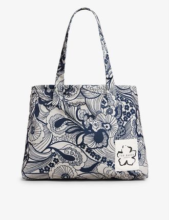 Talan summer bloom print recycled-polyester tote bag