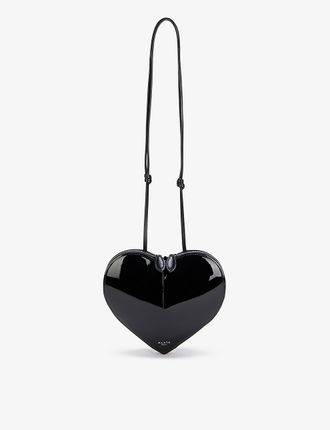 Le Couer heart-shaped patent leather cross-body bag