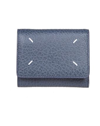 Wallet In Leather Color Blu