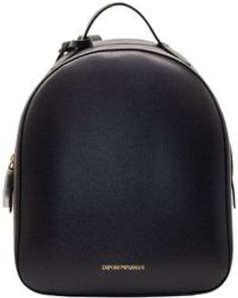 Women's Black Charm-detailed Zipped Backpack