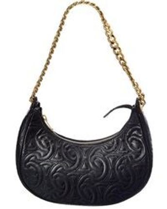 Women's Black Ava Medium Leather Hobo Bag