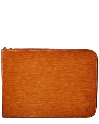 Orange Epi Leather Poche Documents Briefcase (Authentic Pre-Owned)