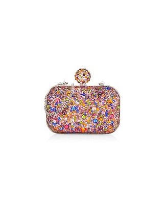 Micro Cloud Crystal-Embellished Clutch-On-Chain