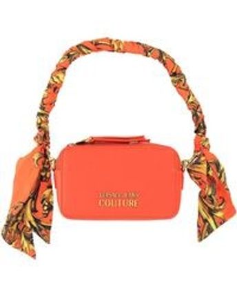 Women's Faux Leather Pouch With Print Foulard