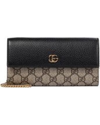 Women's Black GG Marmont Leather Clutch
