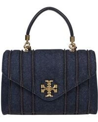 Women's Blue Kira Denim Small Top-handle Satchel Bag