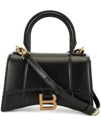 Women's Black Hourglass Xs Top Handle Mini Bag