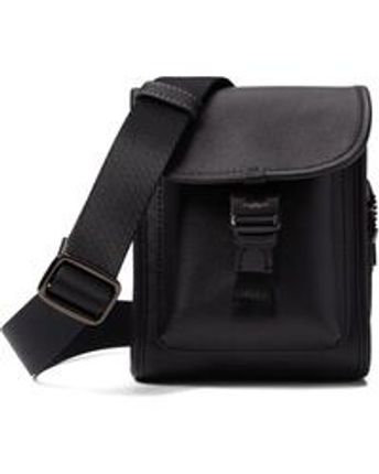 Men's Black Charter North/south Crossbody With Hybrid In Smooth Leather
