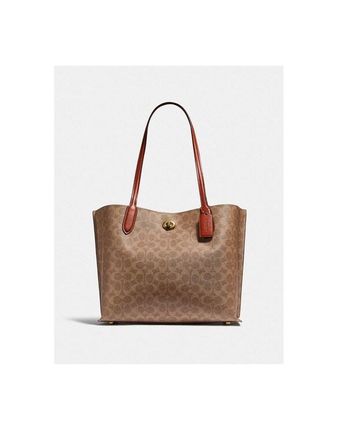Willow Canvas Tote Carryall Colour: Tan/Rust
