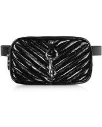 Women's Black Naplack Camera Belt Bag