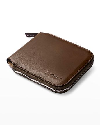 Men's Premium Leather Zip Coin Wallet