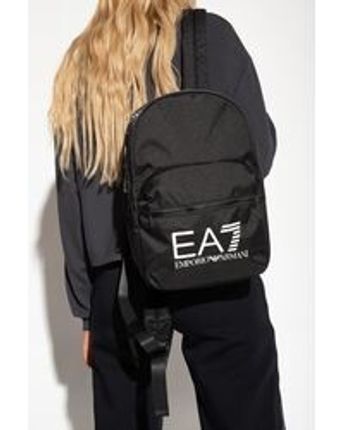 Women's Black Backpack With Logo