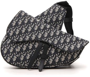 Dior Homme Saddle Oblique Jacquard Shoulder Bag